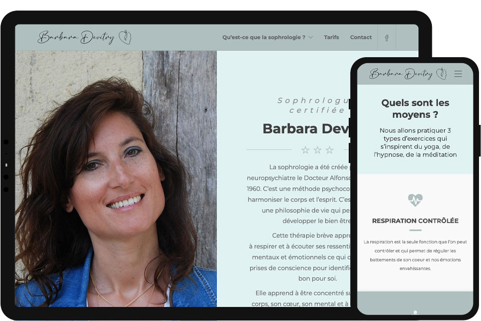 création de site internet sophrologue barbara devitry